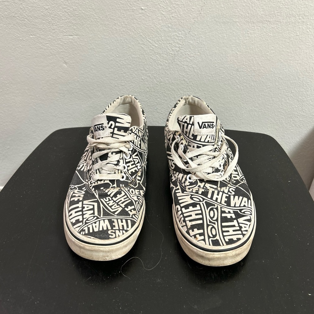 Vans Authentic OTW REPEAT Mens Shoes Size 10.5 Black White OFF THE WALL.